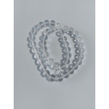 Бусины стеклянные прозрачные 10 мм на леске (+/- 39 шт)